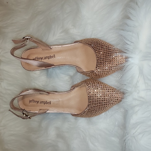 Jeffrey Campbell Zivote Slingback Pump in Light Pink Combo, Size 5.5 - Picture 2 of 6